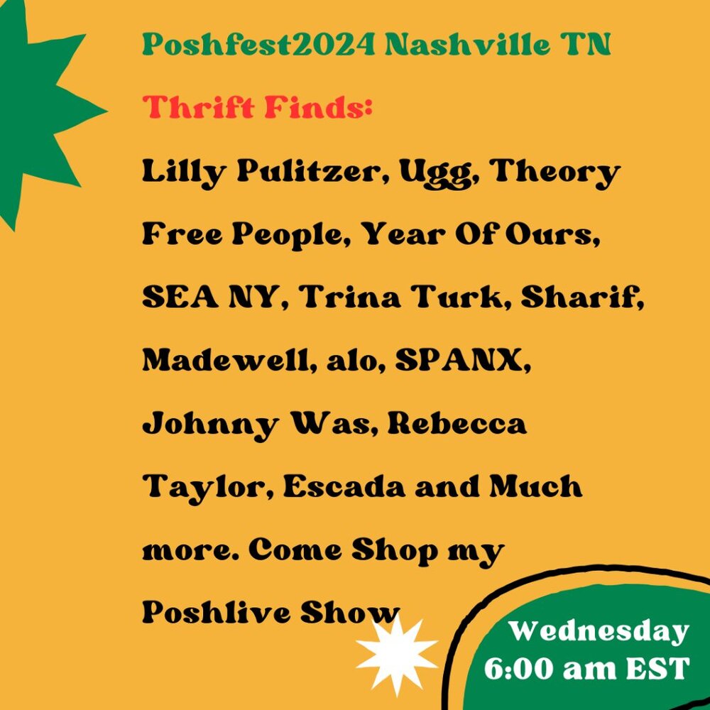 POSHFEST 2024 Nashville TN Thrift Finds. Live Show 9/12 at 6am EST